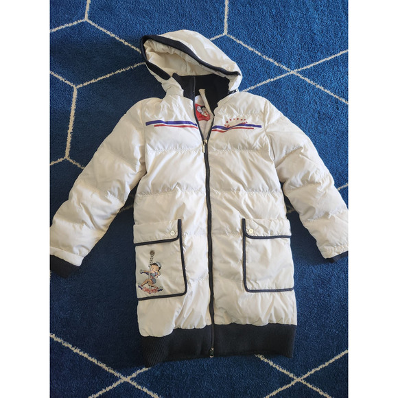 Y2k Betty Boop Womens Sailor Long Puffer Coat S/M - Picture 1 of 12